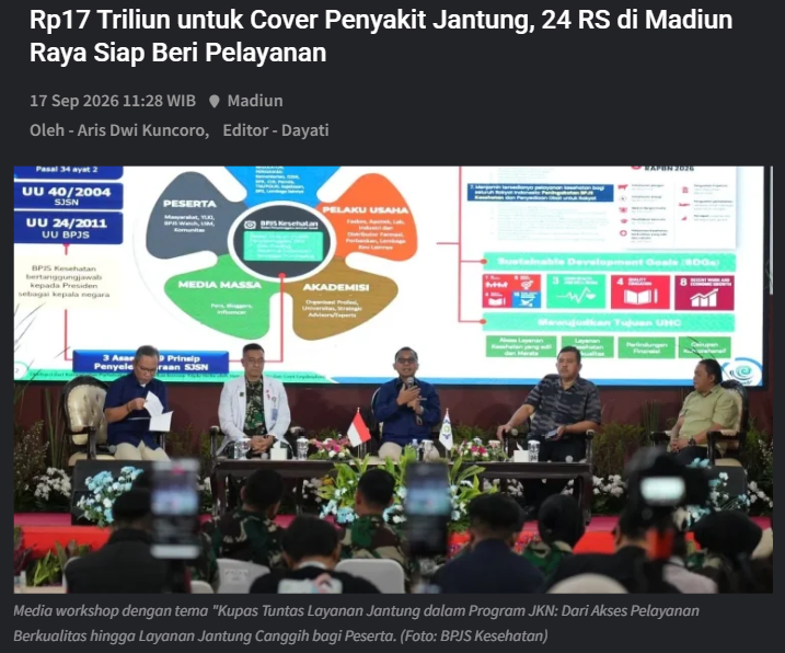 Rp17 Triliun untuk Cover Penyakit Jantung, 24 RS di Madiun Raya Siap Beri Pelayanan