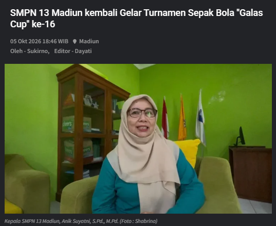 SMPN 13 Madiun kembali Gelar Turnamen Sepak Bola "Galas Cup" ke-16