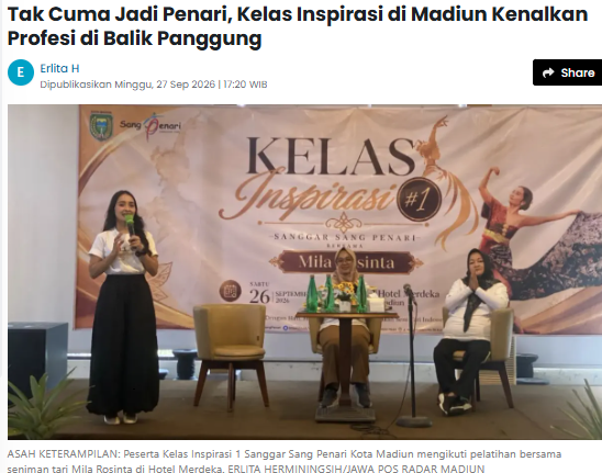Tak Cuma Jadi Penari, Kelas Inspirasi di Madiun Kenalkan Profesi di Balik Panggung