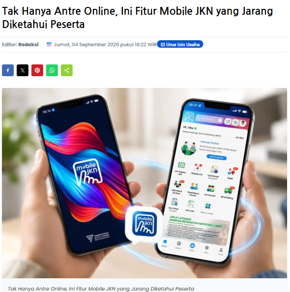 Tak Hanya Antre Online, Ini Fitur Mobile JKN yang Jarang Diketahui Peserta