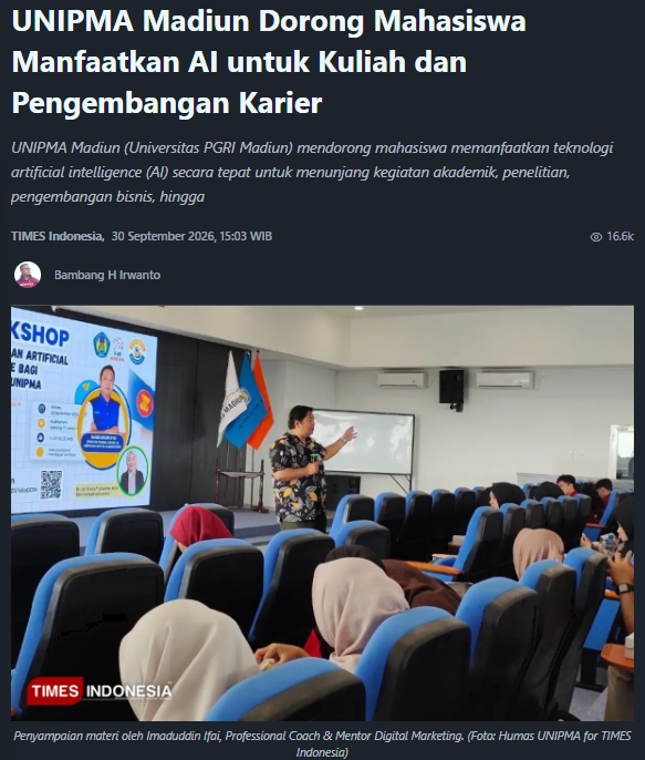 UNIPMA Madiun Dorong Mahasiswa Manfaatkan AI untuk Kuliah dan Pengembangan Karier